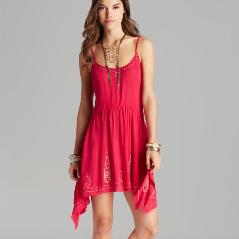 Free People Embroidered Meadow Slip Dress